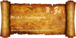 Michl Zsuzsanna névjegykártya